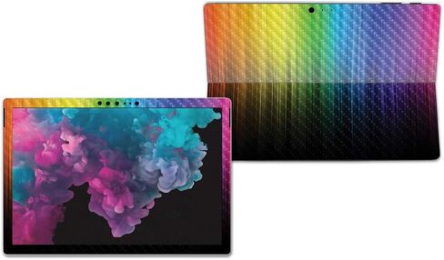 غلاف MightySkins من ألياف الكربون لجهاز Microsoft Surface Pro 6 - بقع النيون | لمسة نهائية واقية ومتينة من ألياف الكربون | سهل التطبيق والإزالة وتغيير الأنماط | صنع في الولايات المتحدة الأمريكية in Kuwait
