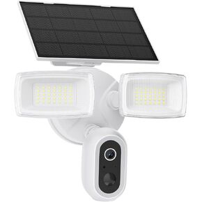Onforu Solar Flood Light Camera, 2K Wireless Outdoor Floodlight Security Cam, Motion Detection, Color Night Vision, 2.4GHz WiFi, Siren, 24/7 Recording, Compatible with Alexa, IP65 in Kuwait