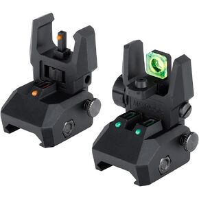 ohhunt Fiber Optic Sights Foldable Flip Up Sights Back up Sight Polymer Fiber A15 (Black 3) in Kuwait