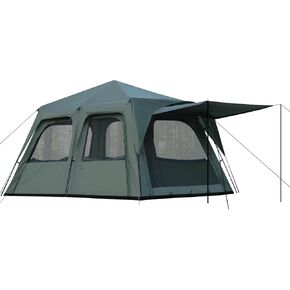 Castle Unicorn Instant 6-8 Person Camping Tent with Porch, Large Family Cabin Tent with 2 Rooms, Tall & Spacious 60s Easy Setup, Waterproof Glamping Tent, Big Tents for Outdoor Camping Hiking Backyard in Kuwait