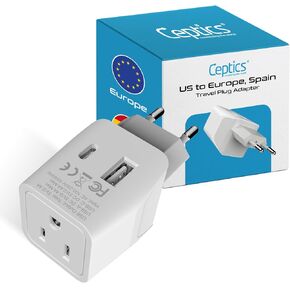 Ceptics Middle East Voltage Converter, 200W, SWadAPt Plugs, 4 USB, QC 3.0 in Kuwait