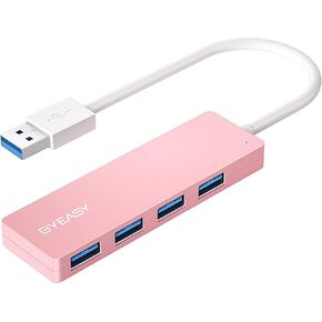 BYEASY USB Hub,USB Splitter for Laptop, USB 3.0 Hub,Multi USB Port Expander,Fast Data Transfer 4 Port USB Hub Compatible with Windows PC, Mac, Printer, Mobile HDD in Kuwait
