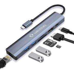 محطة إرساء محور USB C 7 في 1 مع منفذ HDMI 4K وإيثرنت 100 وات PD in Kuwait