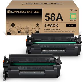 58A CF258A Toner Cartridge Black Compatible for HP 58A 2 Pack (with Chip) in Saudi Arabia