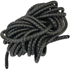FABULETTA Spiral Wound Wire Protector PE Cable Management Tube Flame Retardant for Home Office Computer Cords Black 1 Meter 3.28 Feet(D8mm) in Kuwait