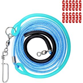 30''/60'' Downrigger Weight Snubber with Release Snap Weights Clips for Fishing with 12 Pcs Auto Stopper Beads Bobber Stoppers for Braided Line Fishing Downrigger Accessories in Saudi Arabia