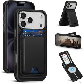SkyEagle Compatible with MagSafe iPhone 17 Pro Wallet Case,Black in Saudi Arabia