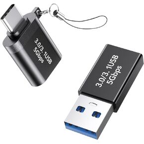 USB to USB C Adapter 2 Pack，USB C Female to USB Male Adapter and USB A Female 3.0 to USBC Male Adapter OTG Converter for MacBook Pro 2021, iPad Pro 2020, Samsung Galaxy S8/S9 and Other Type C Devices in Saudi Arabia