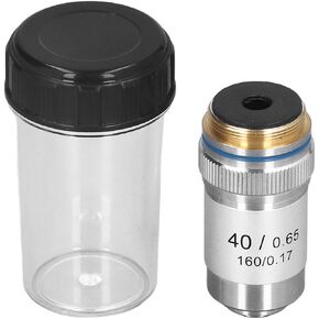 Achromatic High Magnification Microscope Target 40X for Study Work Research Brass 0.8 Inch 20.2Mm Interface Standard RMS Silver in Saudi Arabia