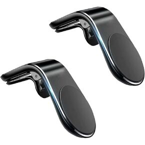 2Pcs Black Universal Phone Holder Clip Car Air Vent Magnetic Mount Holder Bracket for GPS Suporte Celular Car Phone, Vent Clip Phone Holder,Cell Phone Automobile Cradles in Saudi Arabia