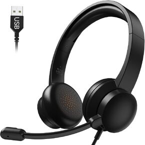 AOC USB Headset with Microphone for PC, Noise-Canceling Mic, USB-A in Kuwait