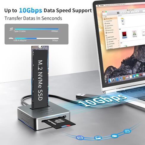 Aluminum M.2 NVMe Enclosure Docking Station, 10Gbps in Kuwait