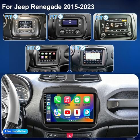9" Car Radio for Jeep Renegade 2015 2016 2017 2018 2019 2020 2021 2022 2023 in Saudi Arabia