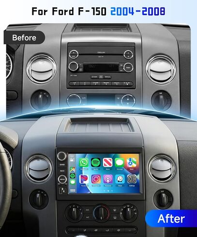 MAHVEC 4G+128G 7inch IPS Touch Screen Car Radio for Ford F150 2004–2008 in Saudi Arabia