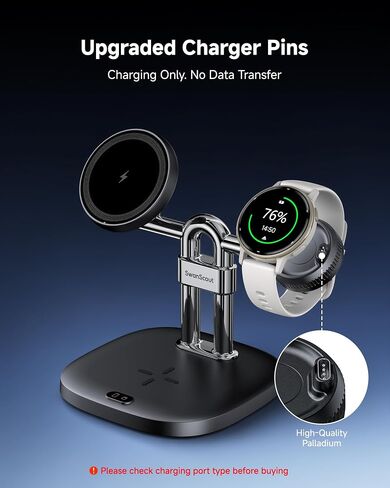 Charger for Garmin Watch, 3 in 1 Magnetic Charger Stand for iPhone in Kuwait
