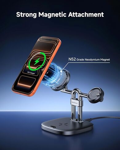 Charger for Garmin Watch, 3 in 1 Magnetic Charger Stand for iPhone in Kuwait