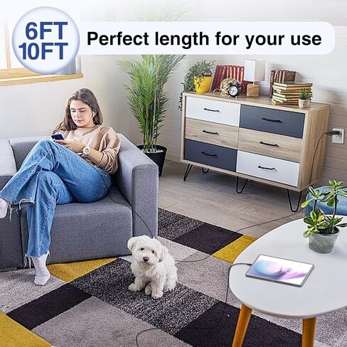 Super Fast Charger USB C for Samaung Galaxy S25+/S24+Ultra,6FT+10FT+10FT Samsung Type C Charger Fast Charging Cable,Long USB C Cord Android Phone Charger for Samsung Galaxy S25/S24/S23/S22/S21/S20 in Kuwait