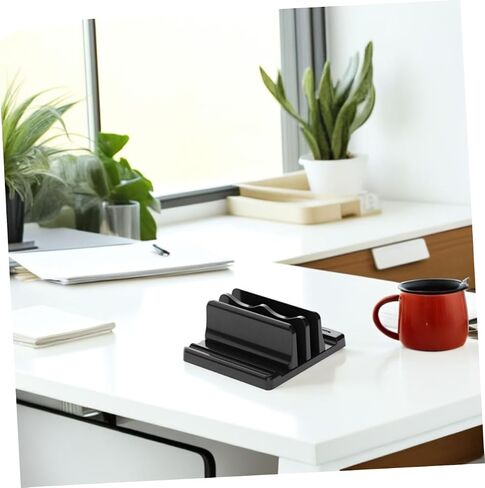 ERINGOGO Vertical Laptop Stand Holder for Desk Book Stand Bookshelf for Office Document Organizer in Kuwait