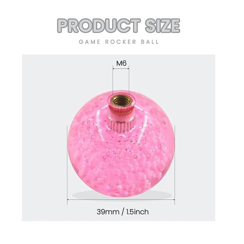 bogniga 15Pcs Crystal Arcade Joystick Ball Top M6 Screw Handle Replacement Pink DIY Parts in Kuwait