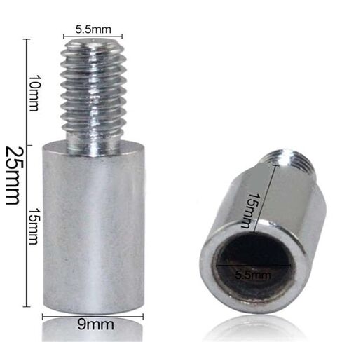 24pcs Arcade Joystick Shaft Extender 15mm Chrome Silver Replacement Parts in Kuwait