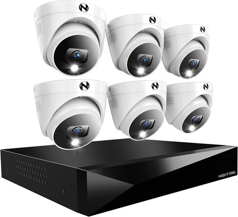 Night Owl 12-Ch Wired DVR System, 4 2K Cams, 2TB HDD, 2-Way Audio in Kuwait