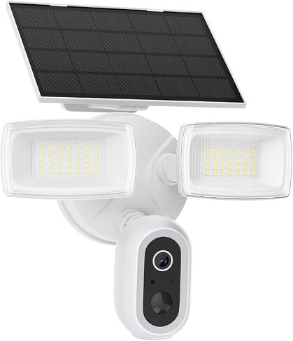 Onforu Solar Flood Light Camera, 2K Wireless Outdoor Floodlight Security Cam, Motion Detection, Color Night Vision, 2.4GHz WiFi, Siren, 24/7 Recording, Compatible with Alexa, IP65 in Kuwait