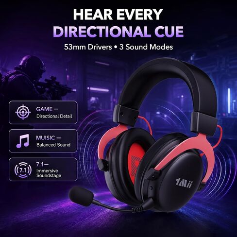 سماعة الألعاب اللاسلكية 1Mii Aurisonic GX + محطة قاعدة للكمبيوتر الشخصي وPS5 وPS4 in Kuwait