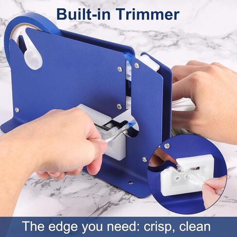Steel Tape Bag Sealer with 6 Rolls of Tape, Manual Bag Taper Machine with Built-in Trimmer, Metal Taper Dispenser for Ground Meat Packaging System, Supermarket and Bakery in Saudi Arabia