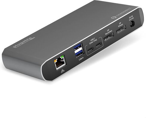 Plugable Thunderbolt 3 and USB C Dock with 60W Charging, Compatible with MacBook/MacBook Pro and Windows, Dual DisplayPort or HDMI with Included Adapter, 2X USB-C, 3X USB 3.0, Gigabit Ethernet in Kuwait