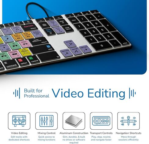 KB Covers Adobe Premiere Pro Backlit Aluminum Keyboard - macOS - US in Kuwait