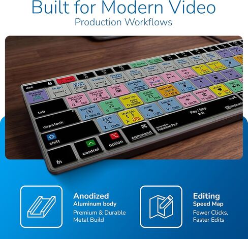 KB Covers Adobe Premiere Pro Backlit Aluminum Keyboard - macOS - US in Kuwait