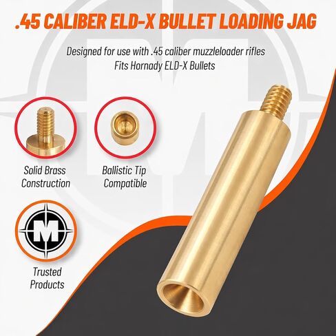 Muzzle-Loaders™ .45 Caliber Hornady ELD-X® Muzzleloader Bullet Loading Jag - Brass Bullet Loading Tip - MZ1698 in Kuwait