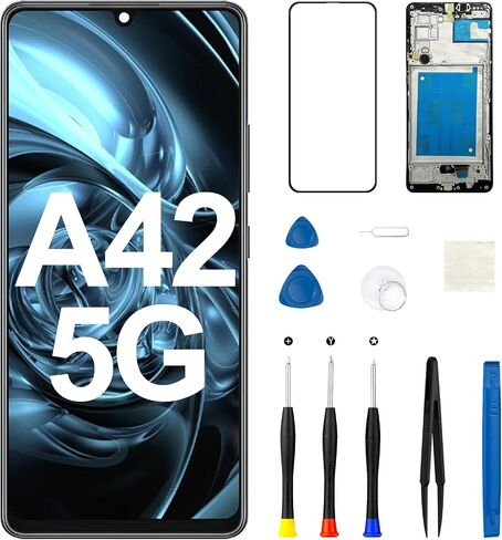 for Samsung A42 5G Screen with Earpiece Speaker Side Button Vibration Motor in Saudi Arabia