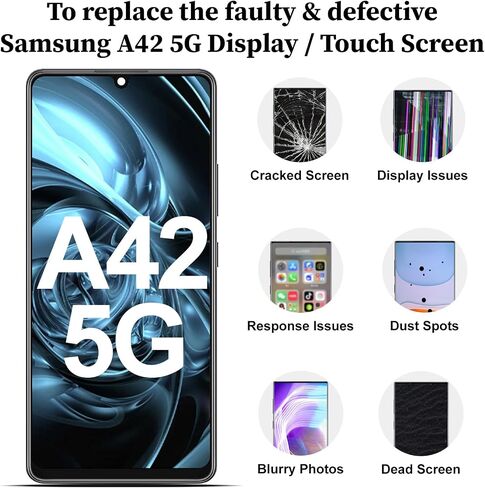 for Samsung A42 5G Screen with Earpiece Speaker Side Button Vibration Motor in Saudi Arabia