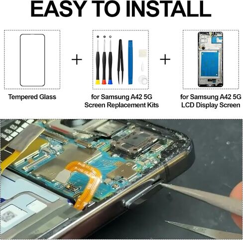 for Samsung A42 5G Screen with Earpiece Speaker Side Button Vibration Motor in Saudi Arabia