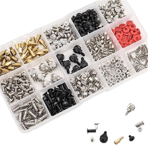 502PCS Computer Screws Assortment Kit Motherboard Standoffs for PC HDD SSD in Kuwait