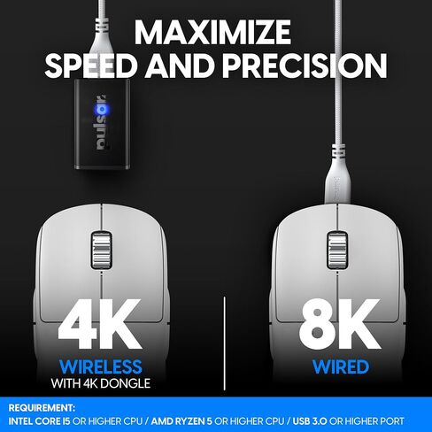 Pulsar Gaming Gears X2A ES Wireless Gaming Mouse, Medium, White in Kuwait