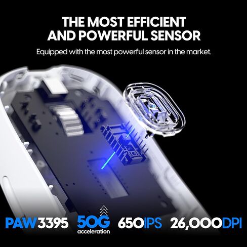 Pulsar Gaming Gears X2A ES Wireless Gaming Mouse, Medium, White in Kuwait