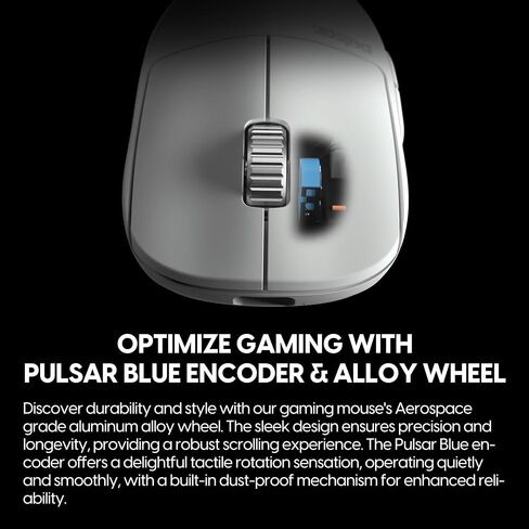 Pulsar Gaming Gears X2A ES Wireless Gaming Mouse, Medium, White in Kuwait