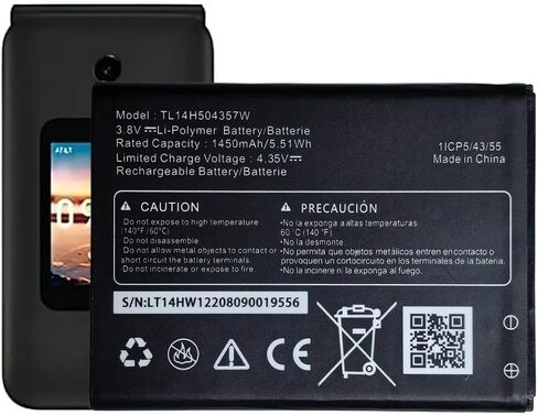 Pattaya New Battery LT14H504357W Compatible with AT&T Cingular Flip IV U102AA in Kuwait