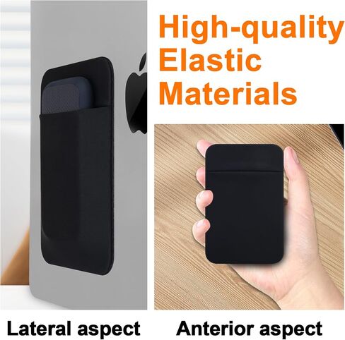 Adhesive Portable Hard Drive Sleeve for Laptop, Compatible with External Portable SSD Solid State Drive, Cable and More, Stick on External Hard Drive Case- Wrap-Around Hard Drive Pouch, Black in Saudi Arabia