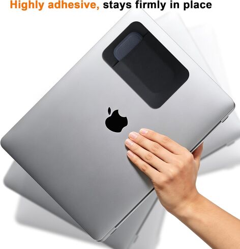 Adhesive Portable Hard Drive Sleeve for Laptop, Compatible with External Portable SSD Solid State Drive, Cable and More, Stick on External Hard Drive Case- Wrap-Around Hard Drive Pouch, Black in Saudi Arabia