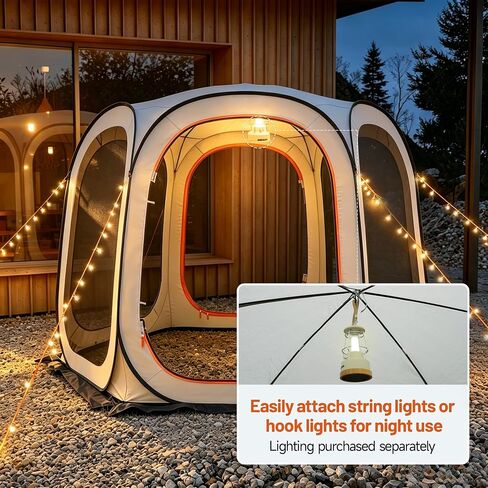 10 x 10 FT Pop Up Screen House Tent with Mosquito Netting, Beige in Saudi Arabia