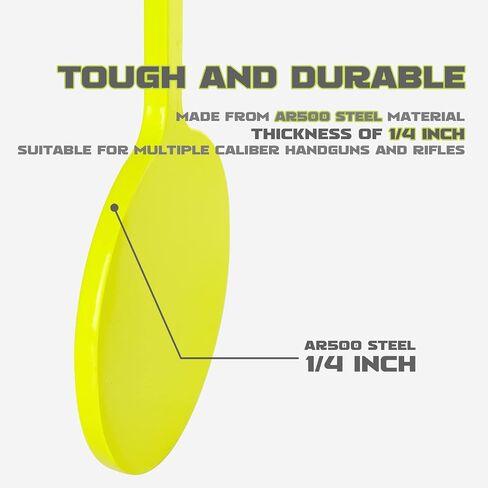 Highwild AR500 Steel 1/4" 6 Spinning Targets & Target Stand Kit - Suitable for .22 Rimfire Airgun Pellet Guns (Pipes are Not Included) in Kuwait