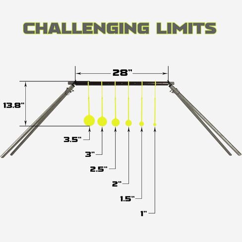 Highwild AR500 Steel 1/4" 6 Spinning Targets & Target Stand Kit - Suitable for .22 Rimfire Airgun Pellet Guns (Pipes are Not Included) in Kuwait