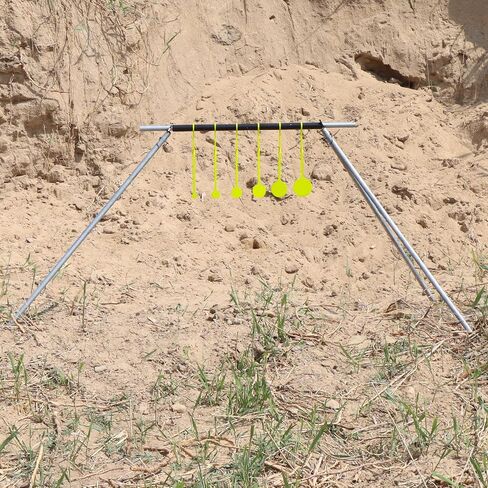 Highwild AR500 Steel 1/4" 6 Spinning Targets & Target Stand Kit - Suitable for .22 Rimfire Airgun Pellet Guns (Pipes are Not Included) in Kuwait