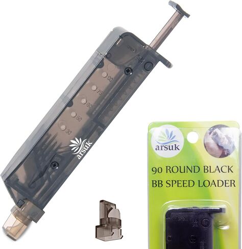 100-Rounds Airsoft Speed Loader for 6mm BBS Magazines with Adapter – Black in Saudi Arabia