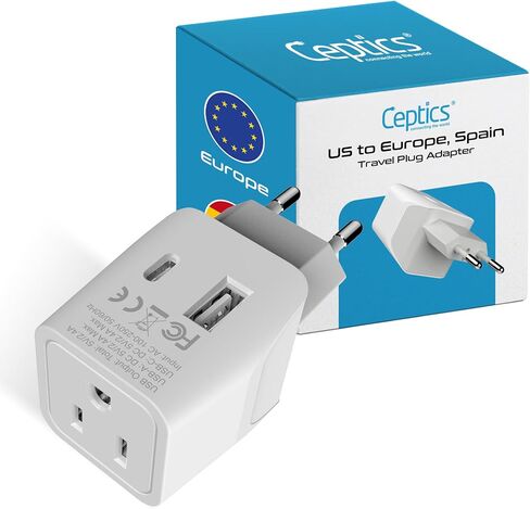 Ceptics Middle East Voltage Converter, 200W, SWadAPt Plugs, 4 USB, QC 3.0 in Kuwait
