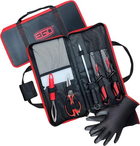EGO Tidewater Fillet Tool Kit – Complete Fish Cleaning & Processing Set with Dual Fillet Knives, Scaler, Cutting Board, Scissors, Sharpener & Gloves – Freshwater & Saltwater Fishing in Saudi Arabia