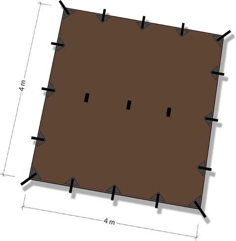 DD Hammocks - DD Tarp 4x4 - Coyote Brown: 13ft x 13ft in Kuwait